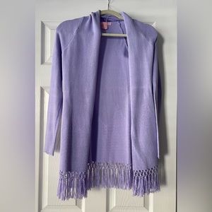 Lilly Pulitzer lavender fringe cardigan!
